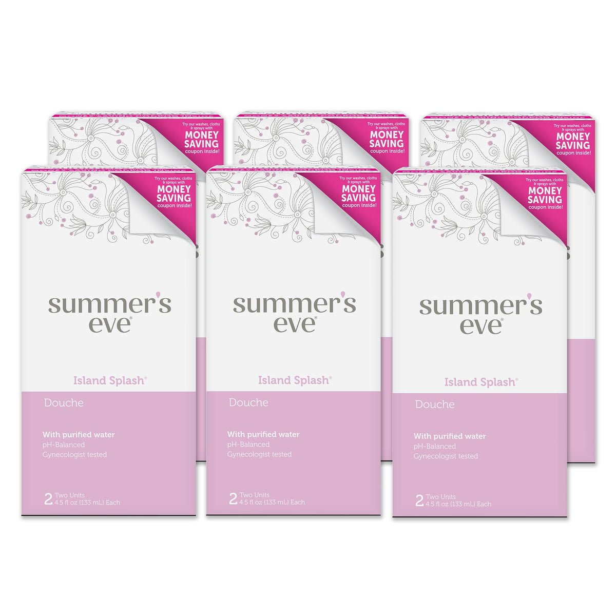 Summer's Eve Island Splash douche bottle for a refreshing cleanse.