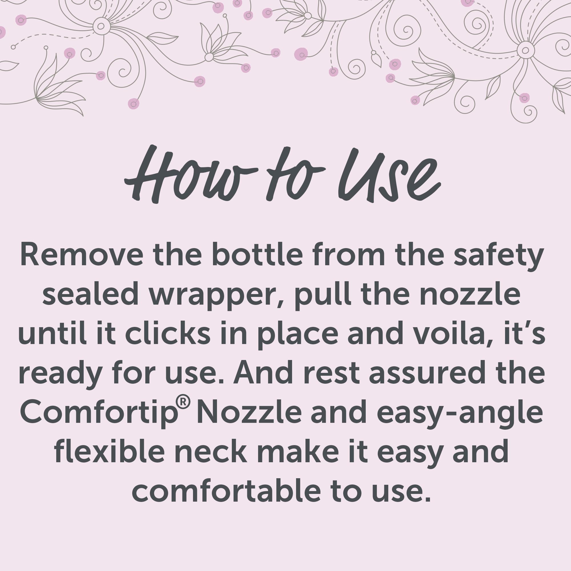 Summer's Eve Island Splash Comfortip nozzle for easy application.