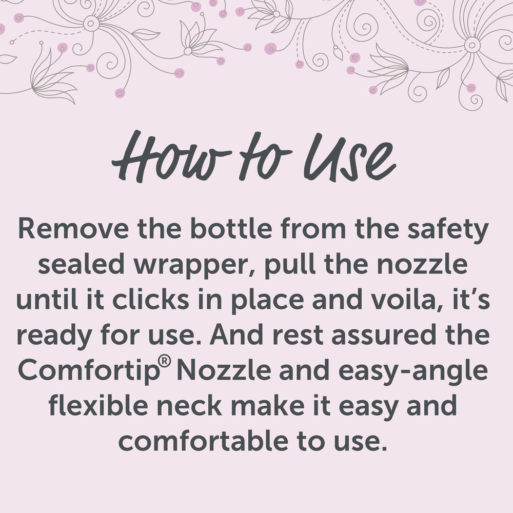 Summer's Eve Island Splash Comfortip nozzle for easy application.
