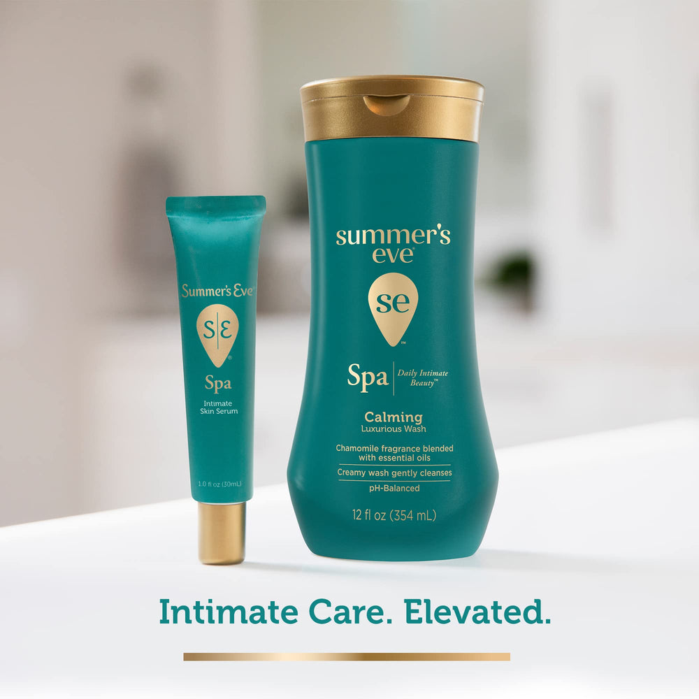 12 oz bottle of Summer's Eve Spa daily wash ready for daily routine