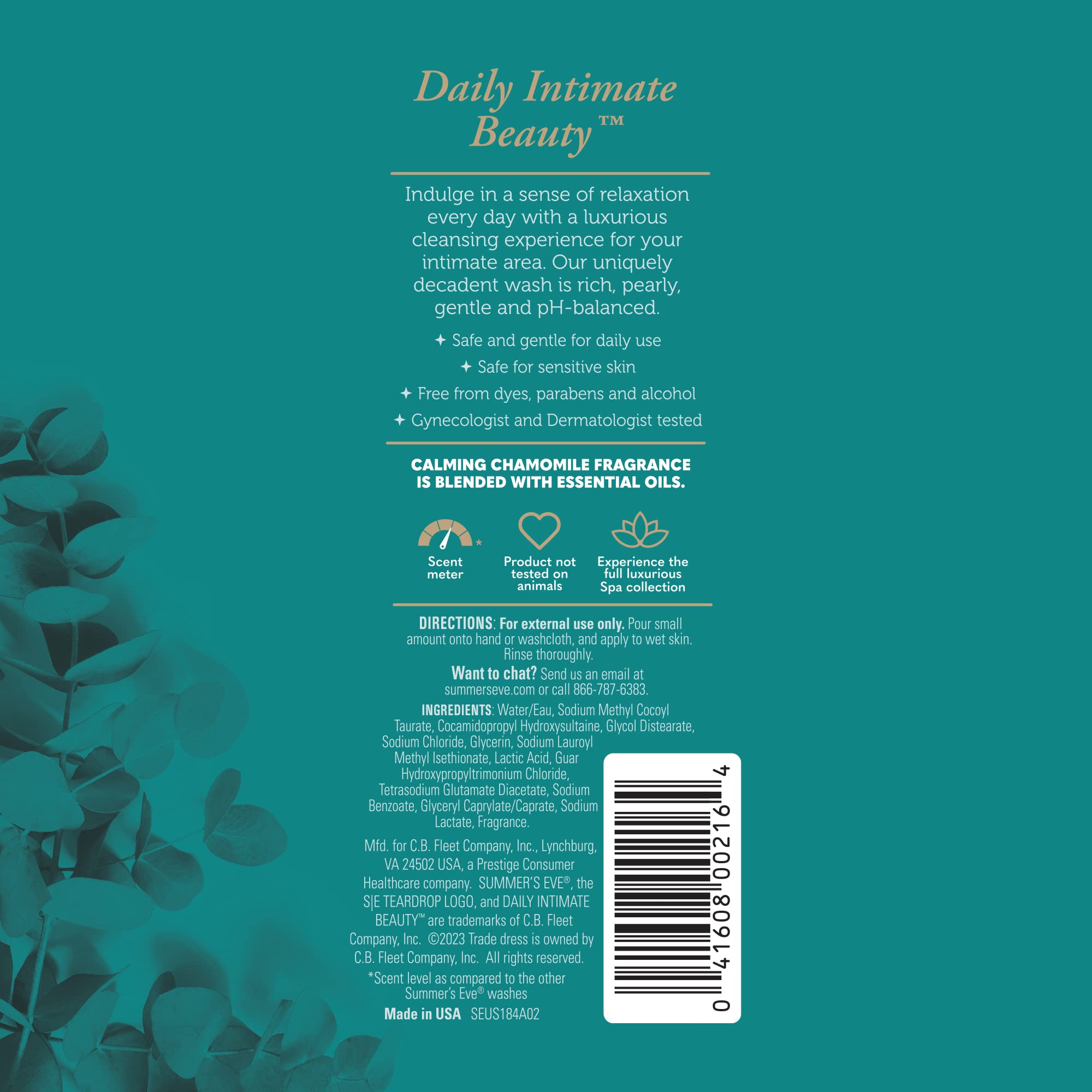 Package highlights hypoallergenic formula free from dyes and parabens