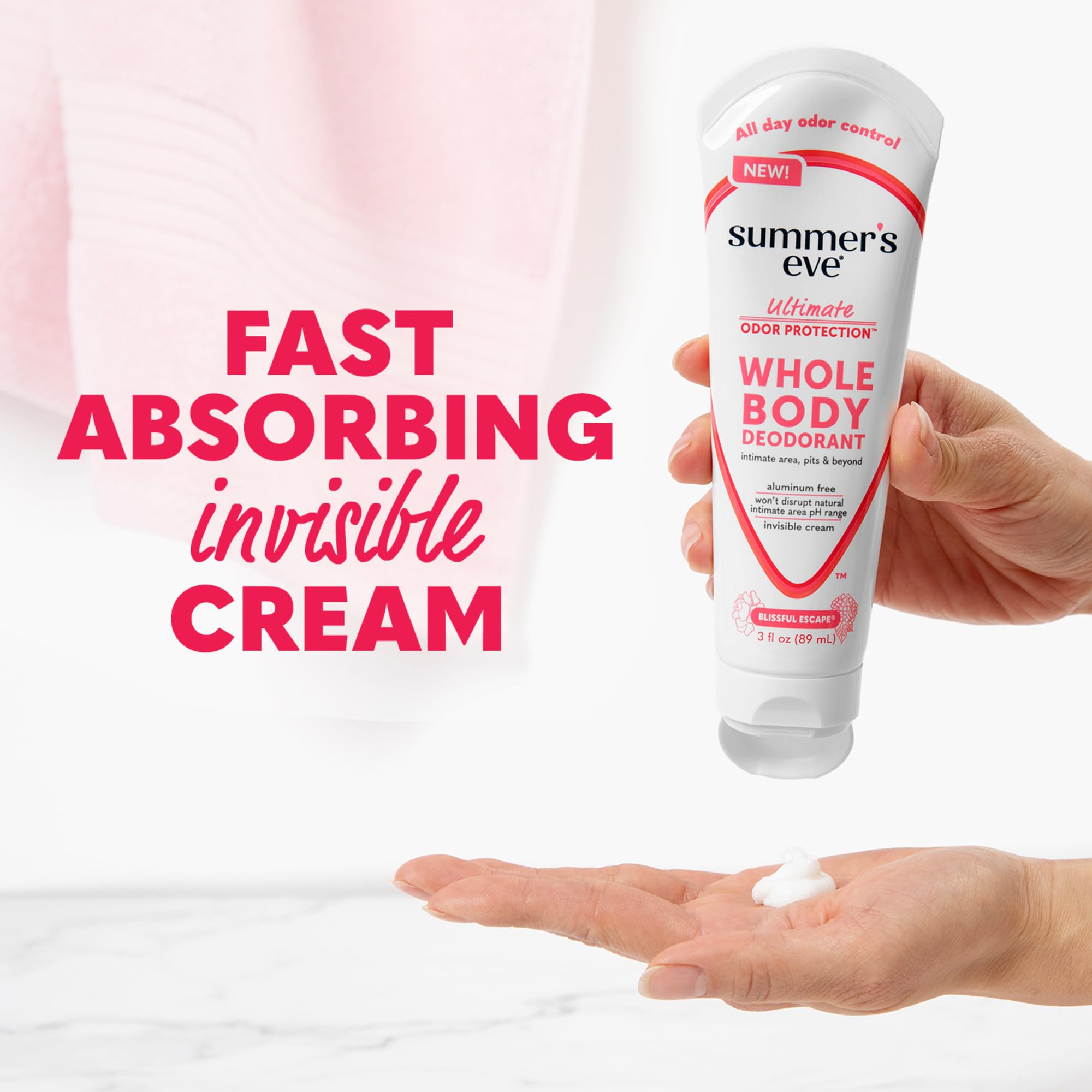 Summer's Eve Blissful Escape scent blends fruit, florals, and berries for a refreshing vibe.
