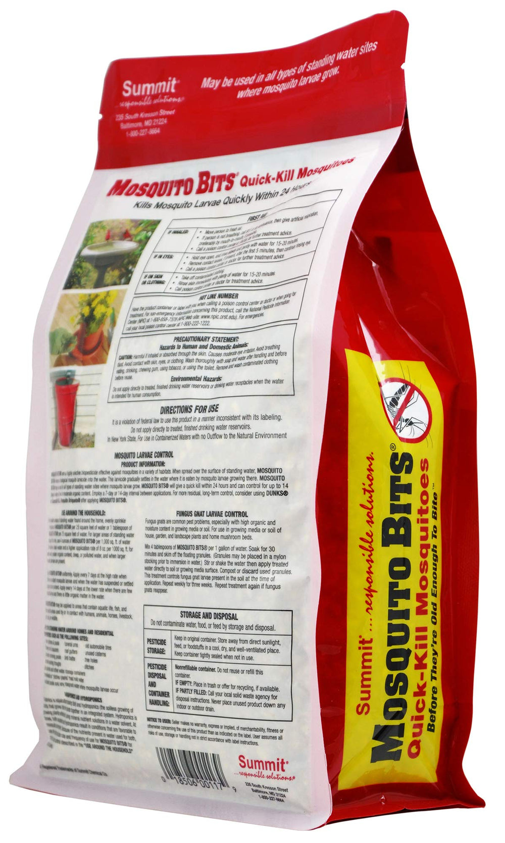 Summit Mosquito Bits packaging-label emphasizes EPA-registered status and size 30oz.