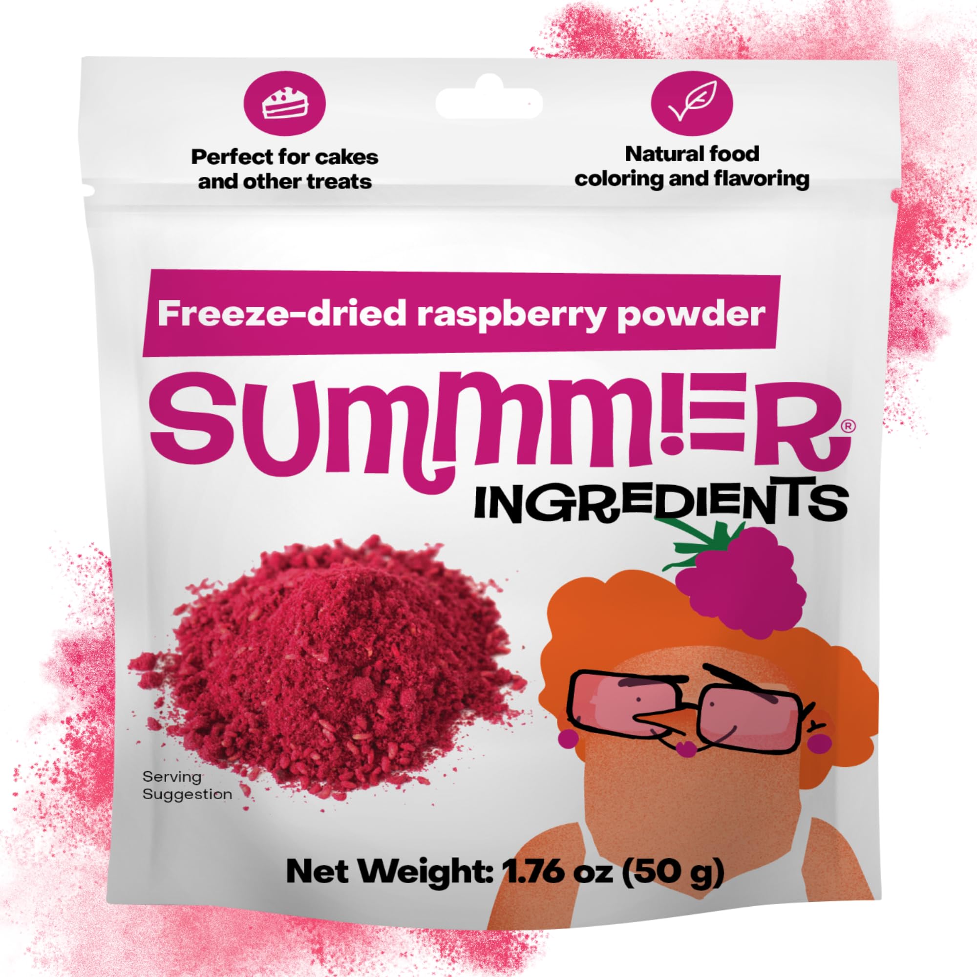 SUMMMER freeze dried raspberry powder bottle for baking flavor without sugar