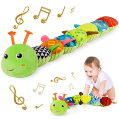 Sumobaby Caterpillar head with music box supports auditory exploration during play