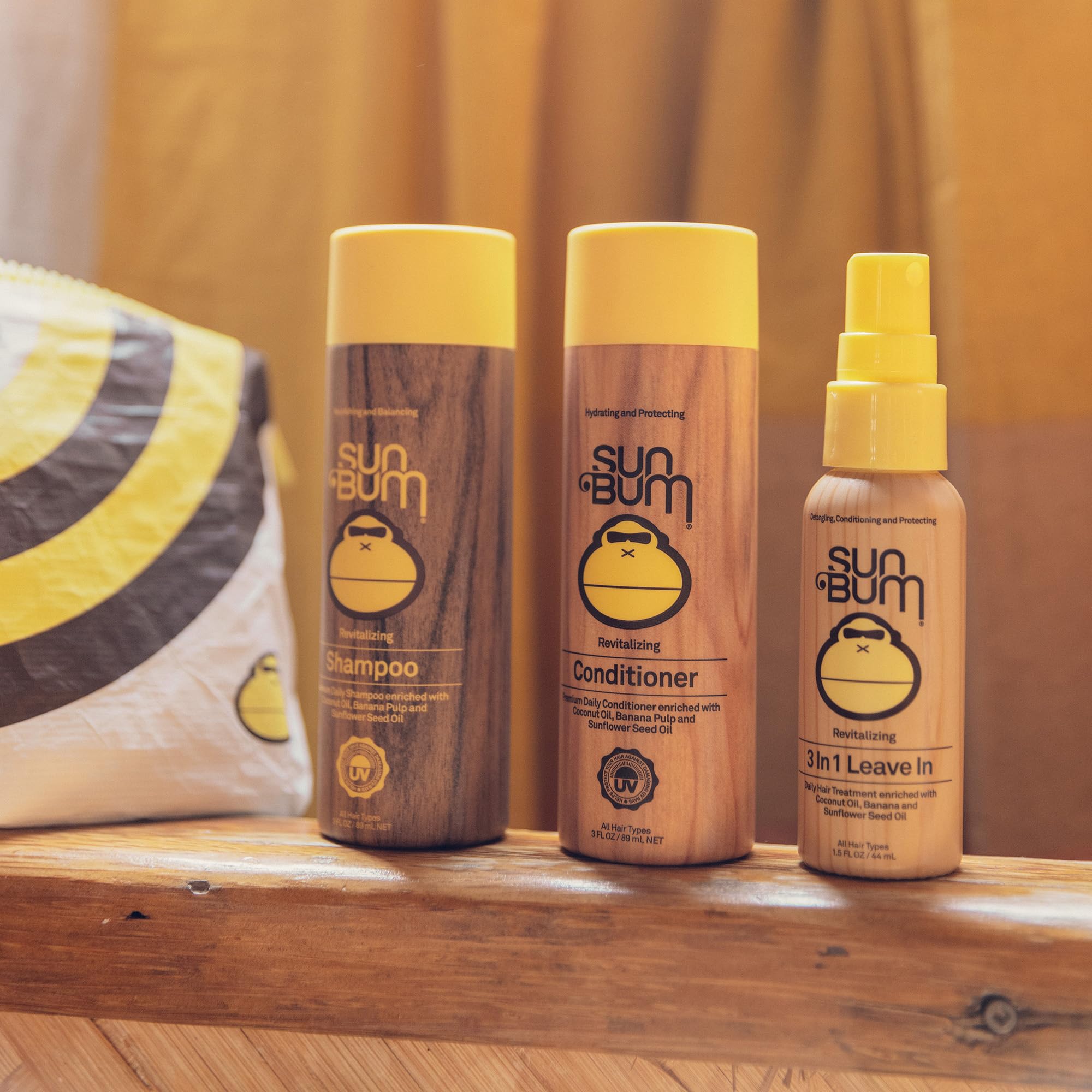 Sun Bum Aloha Collection splash-proof pouch protects products