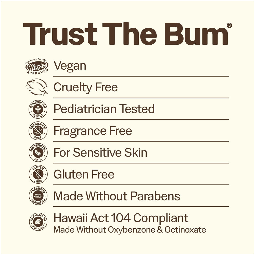 Sun Bum Baby Bum fragrance-free formula suits sensitive skin.
