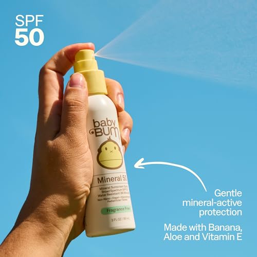 Sun Bum Baby Bum mineral formula with zinc oxide protects delicate skin.