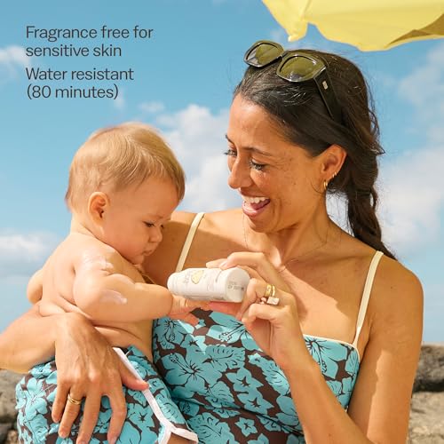 Sun Bum Baby Bum roll-on application close-up showing quick, gentle sun protection for kids.