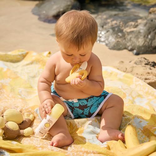 Plant-based ingredients like coconut oil and shea butter nourish delicate baby skin.