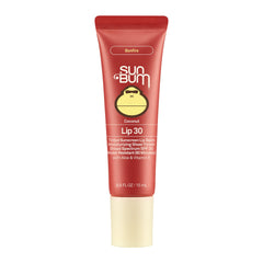 Sun Bum Bonfire tinted lip balm coconut packaging with SPF 30 protection and vegan formula.