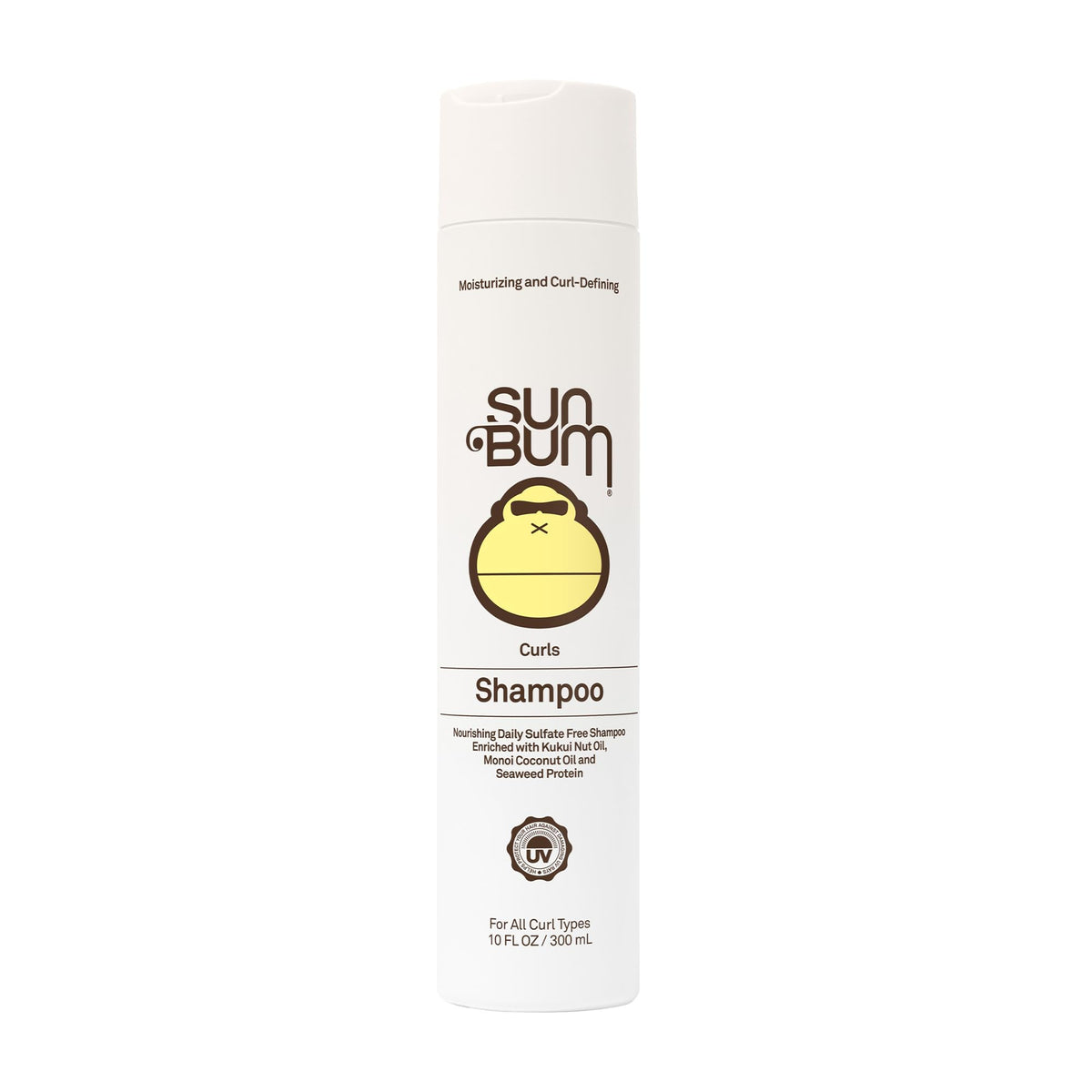 Sun Bum Curls Shampoo – Moisturizing Hair Treatment for Wavy & Curly Hair | UV Protection, Vegan & Cruelty-Free – 10 oz