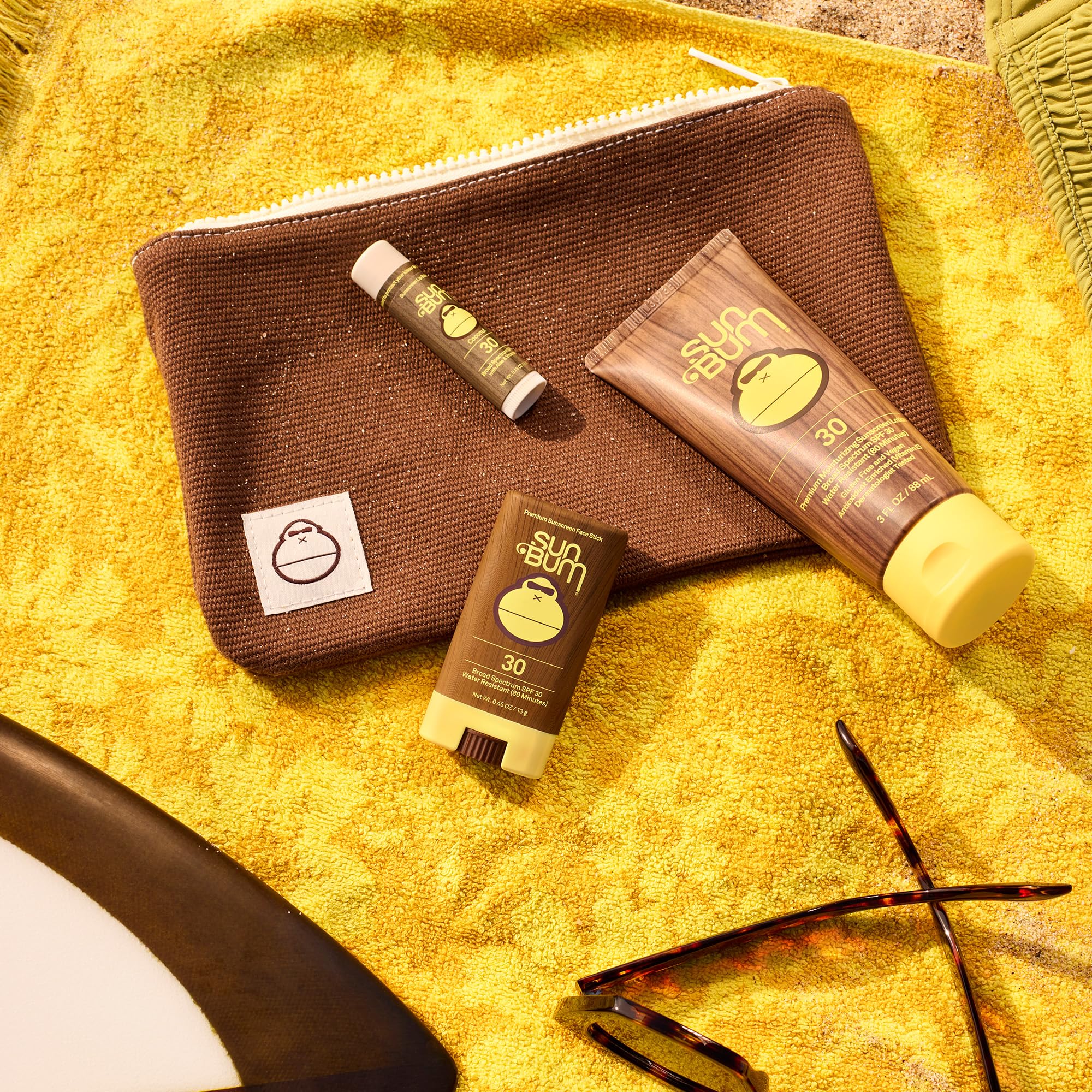 Sun Bum face stick application ready for beach or hike touch-ups.