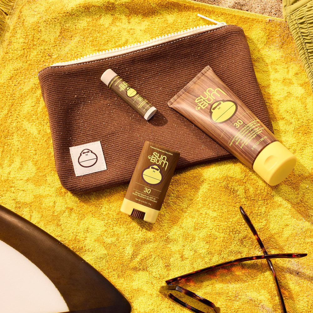 Sun Bum face stick application ready for beach or hike touch-ups.