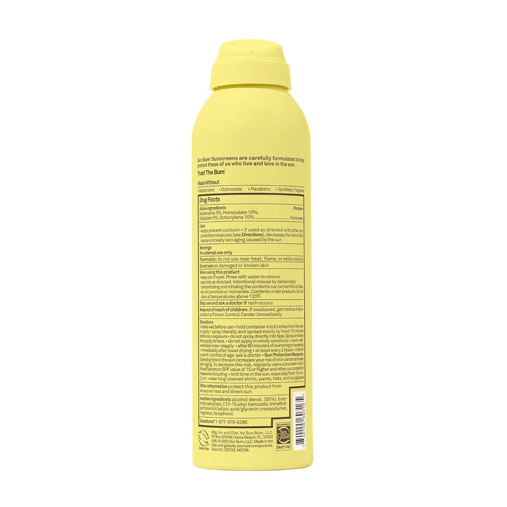 Sun Bum Kids SPF 50 Clear Spray packaging designed for families.