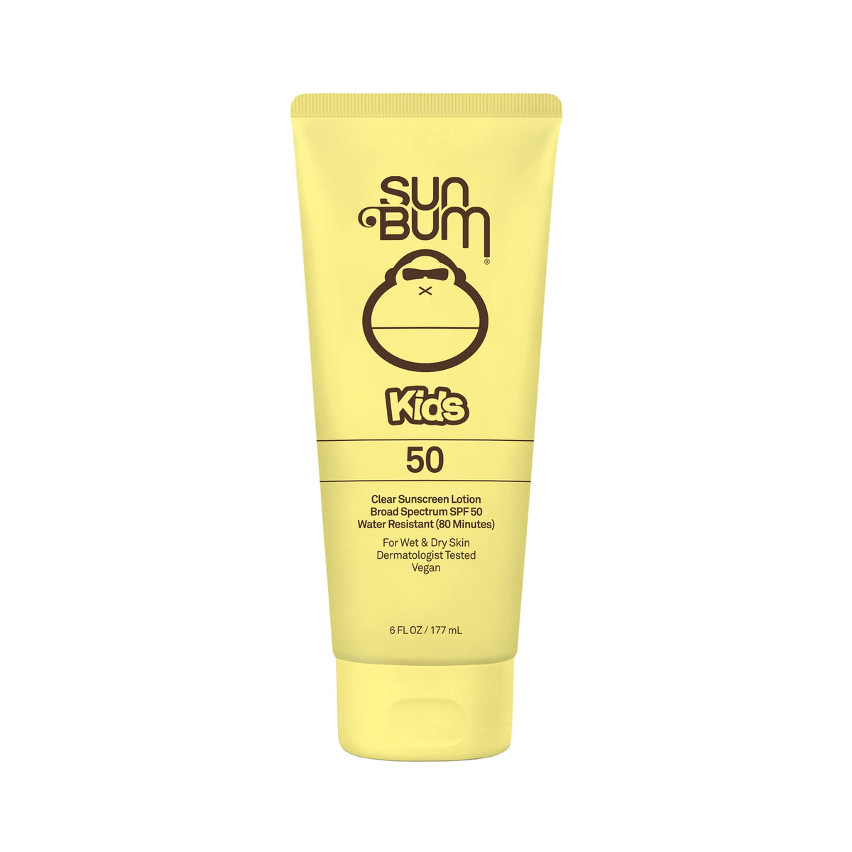 Sun Bum Kids SPF 50 Clear Sunscreen Lotion bottle — clear formula for active kids