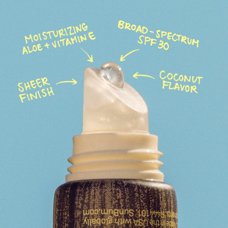 Smooth-glide Sun Bum lip balm demonstrates easy application.