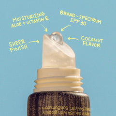 Smooth-glide Sun Bum lip balm demonstrates easy application.