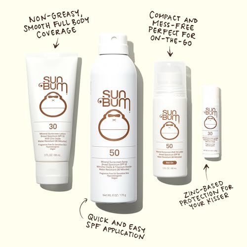 Applying Sun Bum Mineral SPF 30 on skin for even coverage.