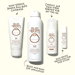 Applying Sun Bum Mineral SPF 30 on skin for even coverage.