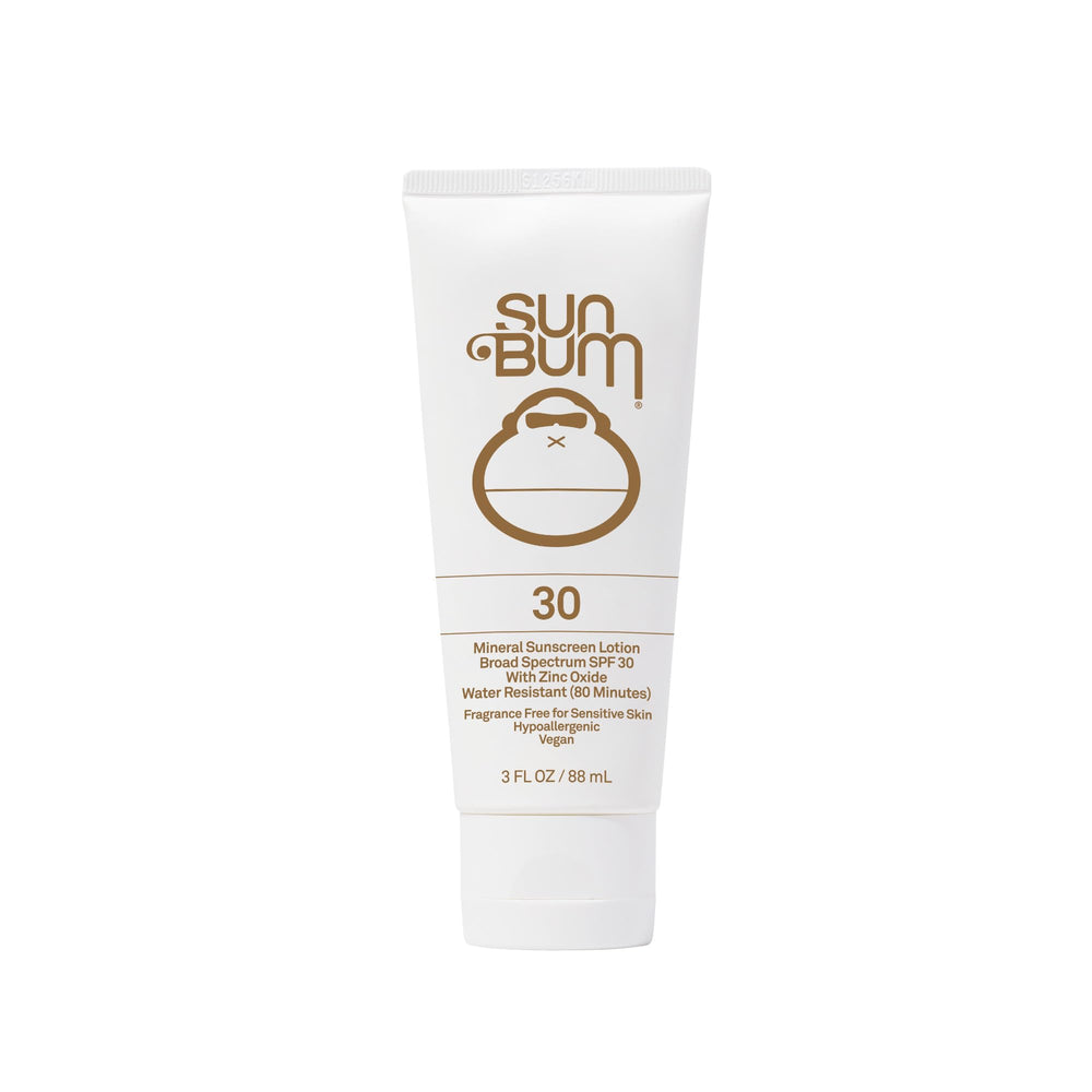 Sun Bum Mineral SPF 30 sunscreen bottle front view for on-the-go protection.