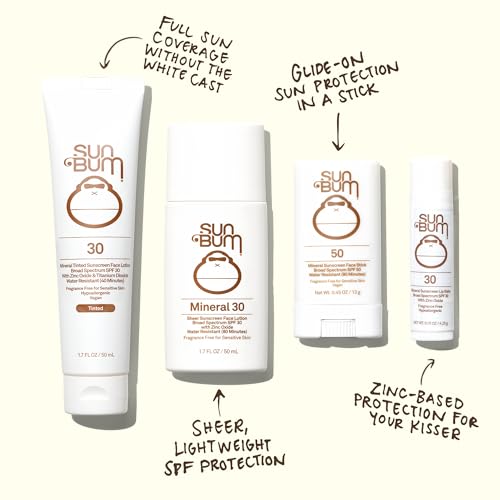 Sun Bum zinc-based mineral formula icon on packaging.