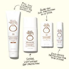 Sun Bum zinc-based mineral formula icon on packaging.
