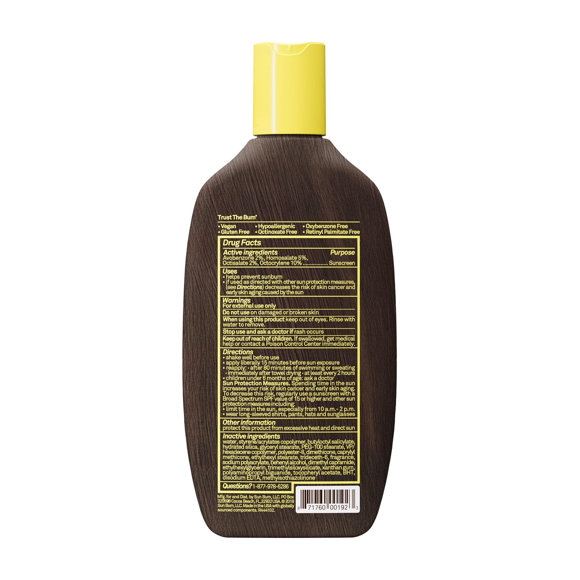 Sun Bum Original SPF 15 8 oz packaging ideal for travel and days out
