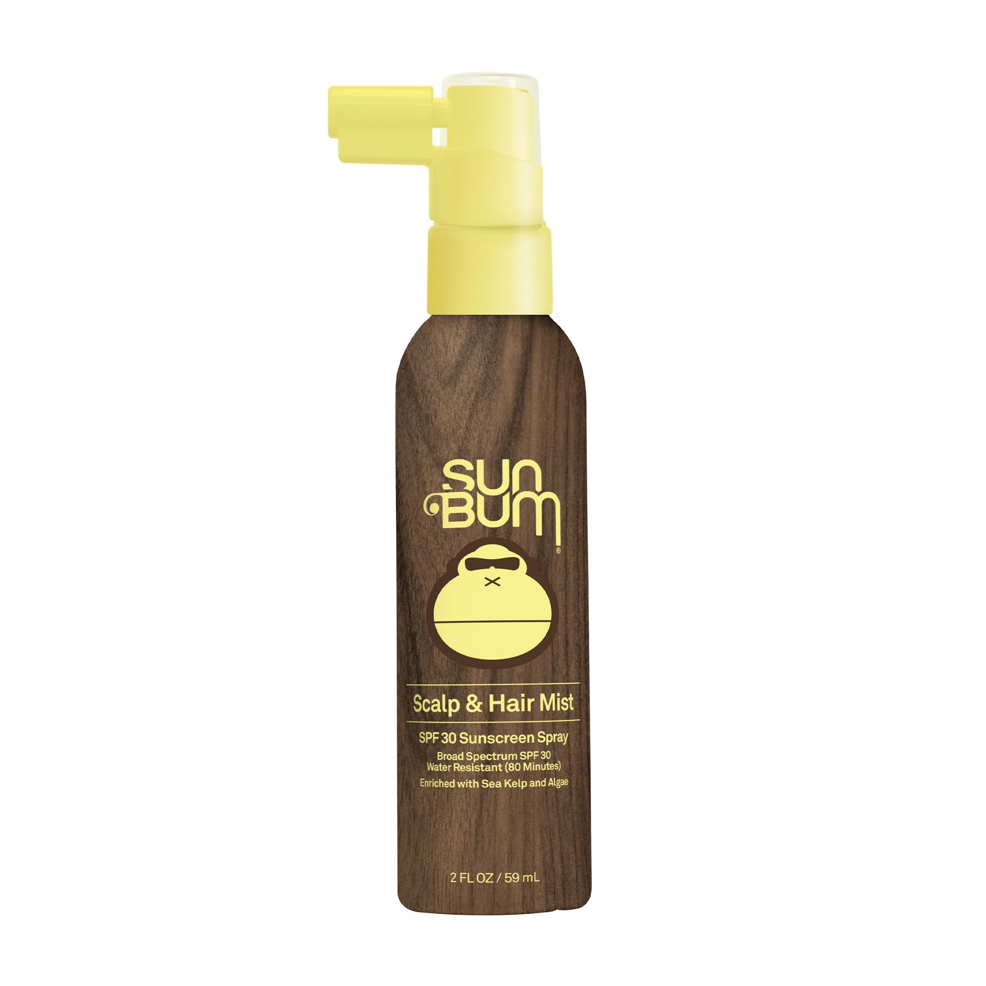 Sun Bum Original SPF 30 scalp and hair mist bottle protects scalp on sunny days.