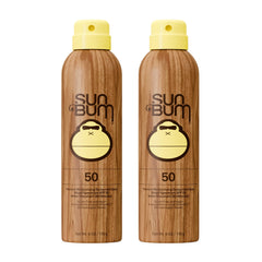 Sun Bum Original SPF 50 spray bottle front view for lightweight protection