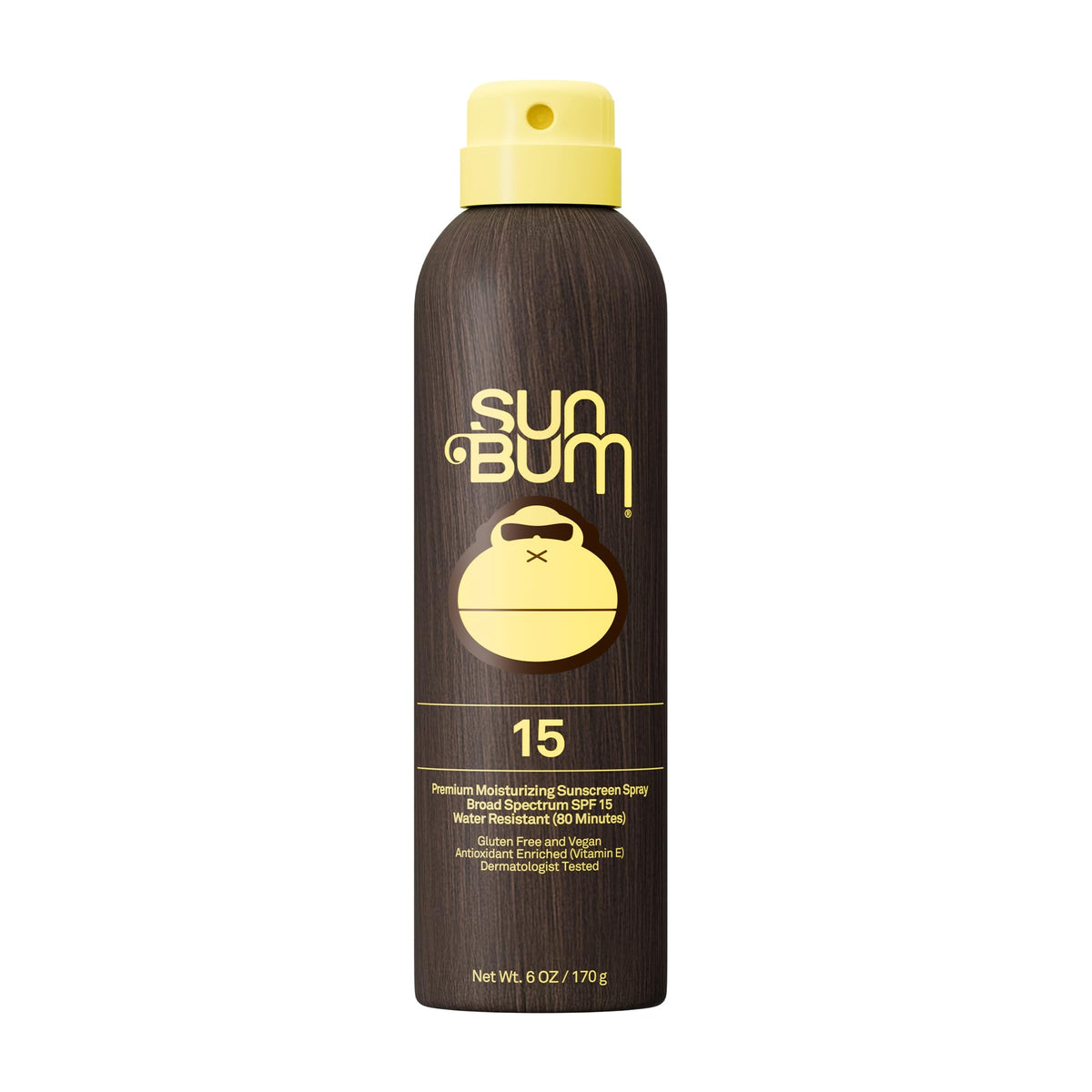 Sun Bum Original SPF 15 sunscreen spray bottle for everyday beach protection.