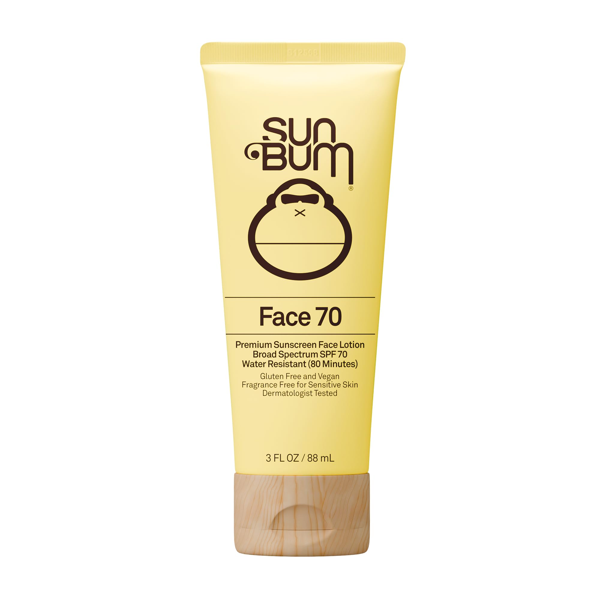 Sun Bum Original SPF 70 face lotion bottle for daily sun protection.