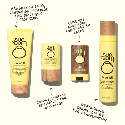 Dispensing pump of Sun Bum Original SPF 70 face lotion for easy travel use.