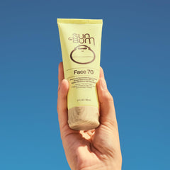 Swirl on skin demonstrating even application of Sun Bum Original SPF 70 face lotion.
