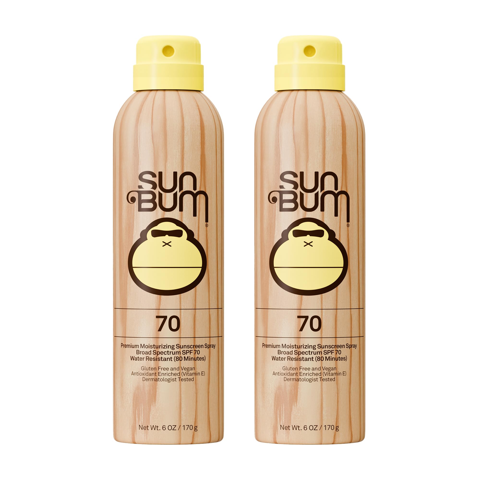 Sun Bum Original SPF 70 sunscreen spray bottle for everyday, broad-spectrum protection.