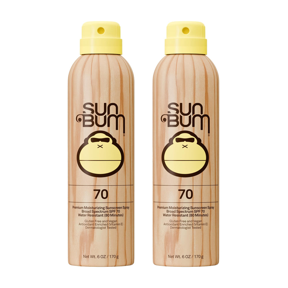 Sun Bum Original SPF 70 sunscreen spray bottle for everyday, broad-spectrum protection.