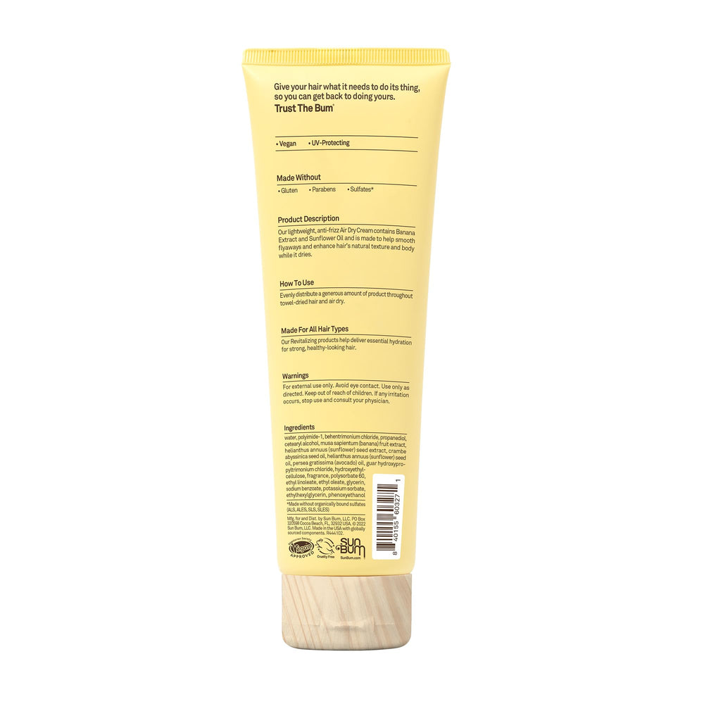 Vegan Sun Bum Revitalizing Air Dry Cream highlights ethical care
