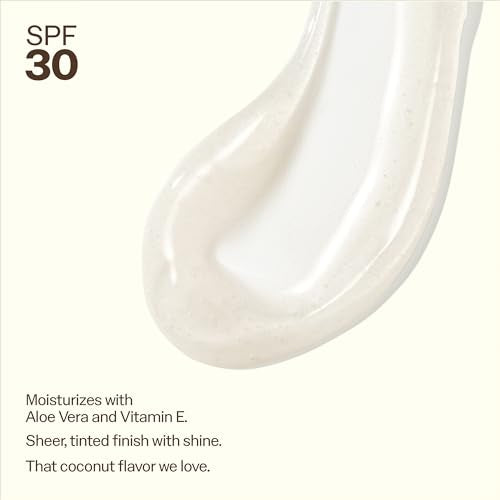 Close-up of Aloe and Vitamin E infused lip balm formula.