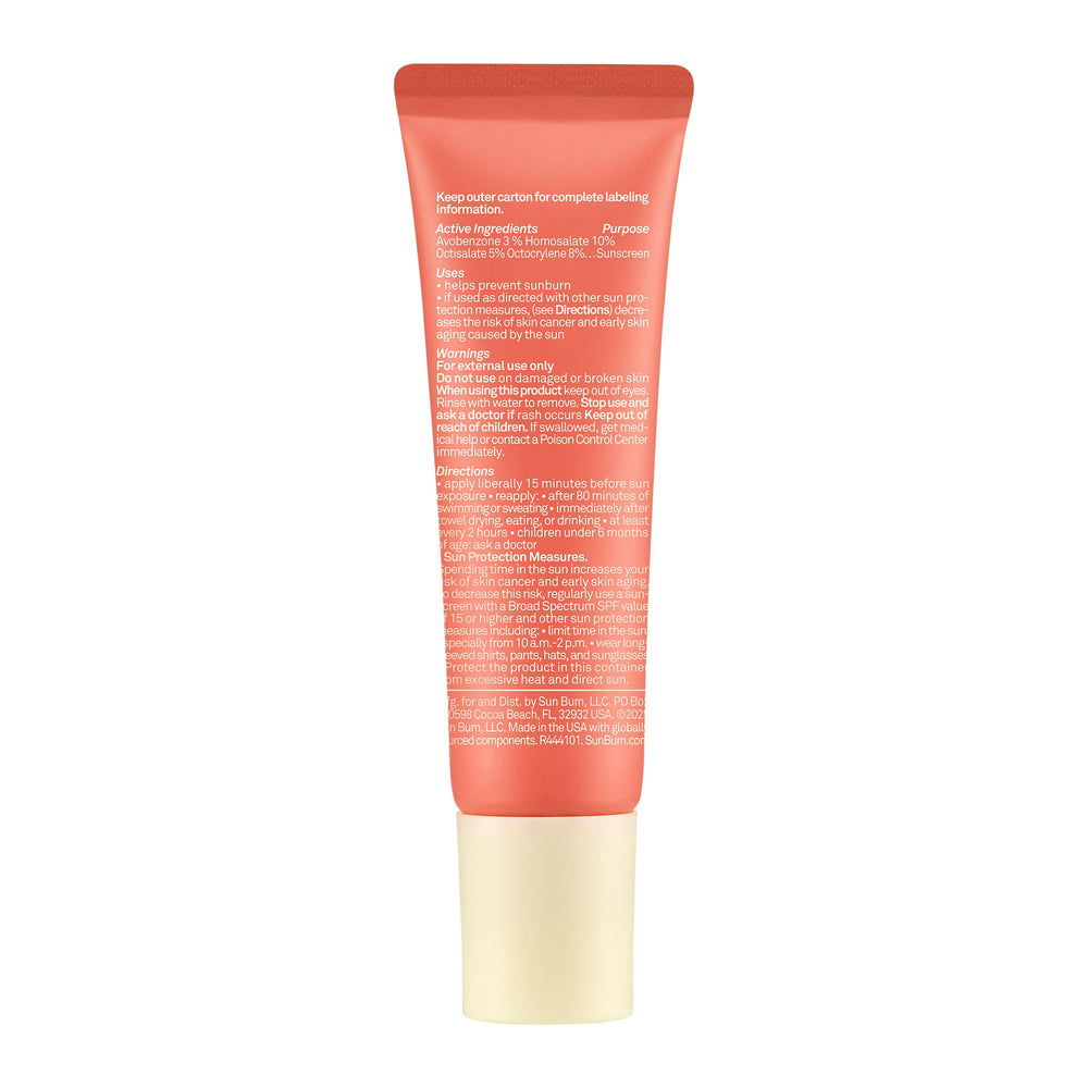 Sun Bum Sunset Cove tinted lip balm compatible with FSA/HSA benefits and sun protection.
