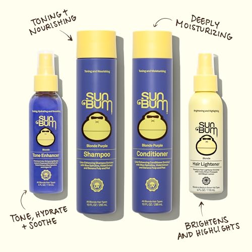 Sun Bum Blonde Purple Conditioner vegan, sulfate-free formula for gentle care