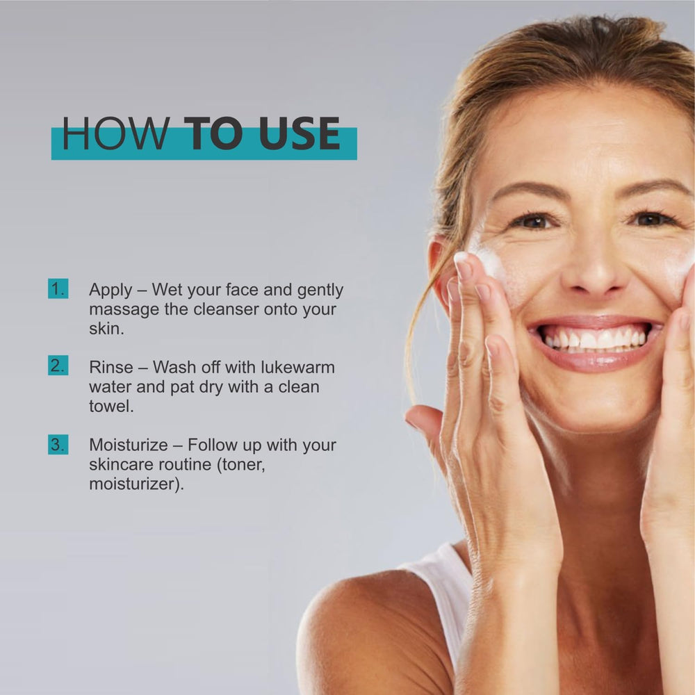 Product ingredients niacinamide and vitamin B5 in Sun Coast Sciences cleanser for smoother texture.