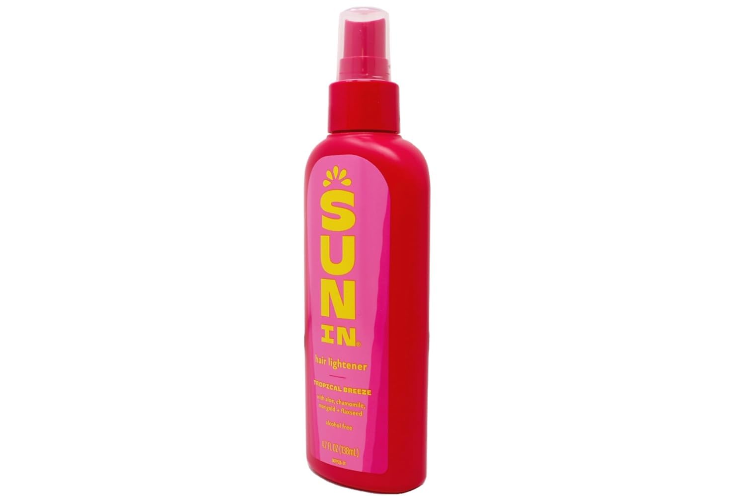 Sun-In Original spray bottle in sunlight demonstrating heat-activated lightening