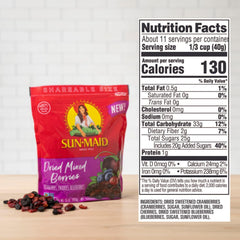 Sun-Maid cranberries close-up highlighting tart notes for baking and snacking.