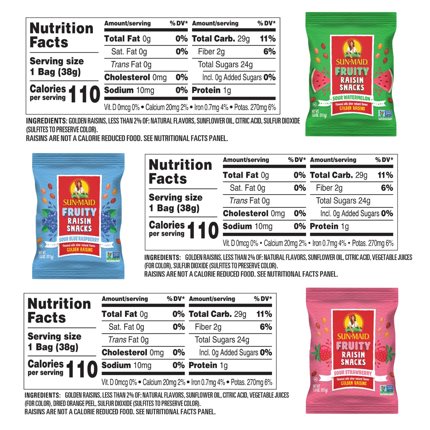 Sun-Maid Sour Watermelon pouch for portable fruit flavor