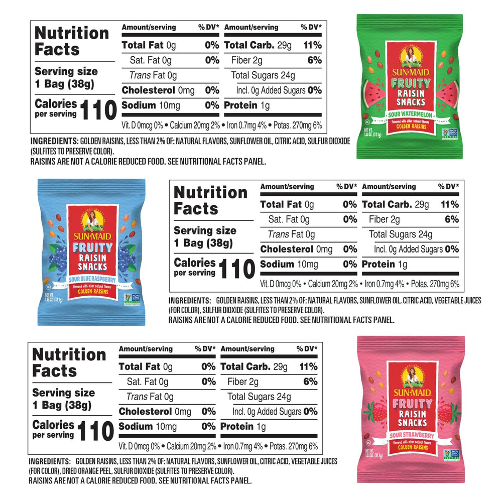 Sun-Maid Sour Watermelon pouch for portable fruit flavor