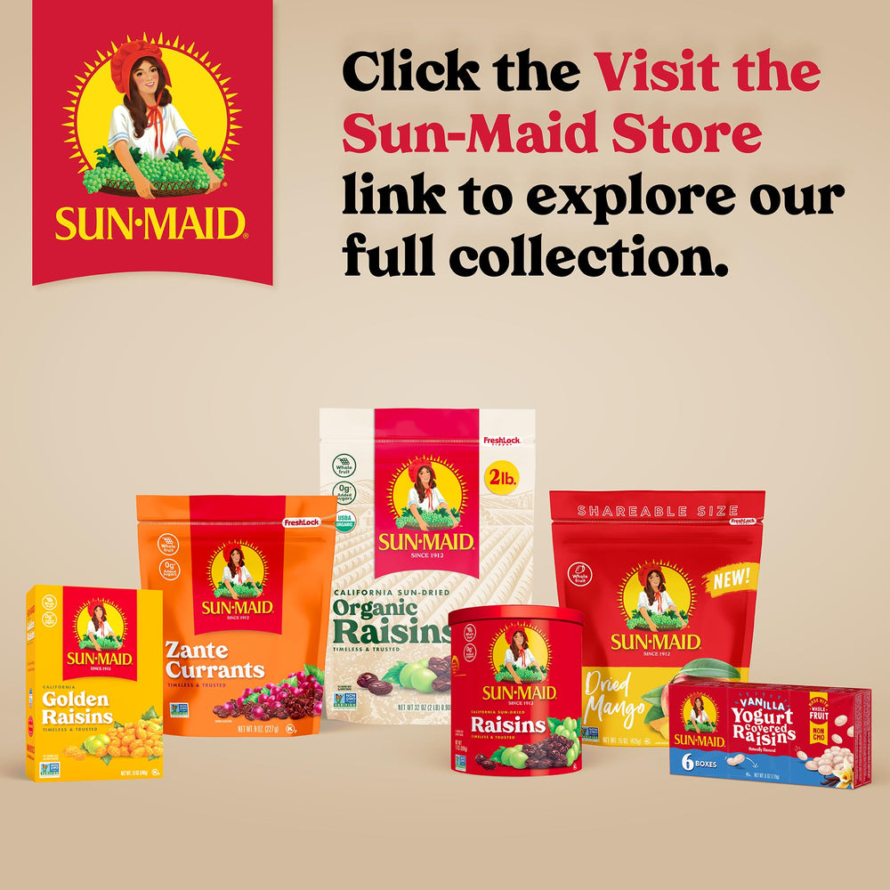 Sun-Maid non-GMO Project Verified raisins for clean snacking.