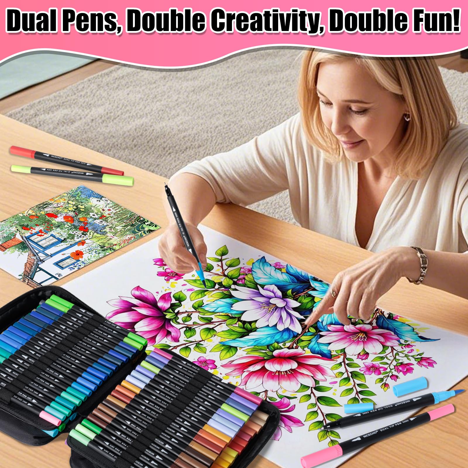 Sunacme acid-free non toxic ink for safe coloring sessions