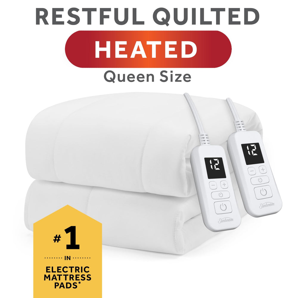 Sunbeam Restful controller with digital display for easy nighttime adjustments.