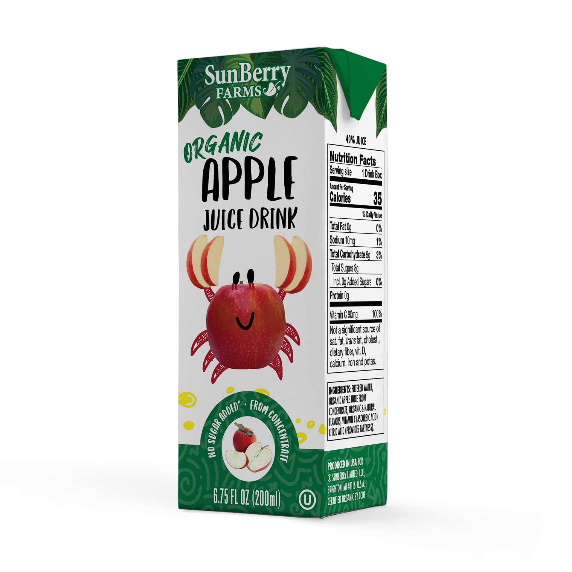 Sunberry Farms Grape juice box provides convenient, shelf-stable packing for lunch.