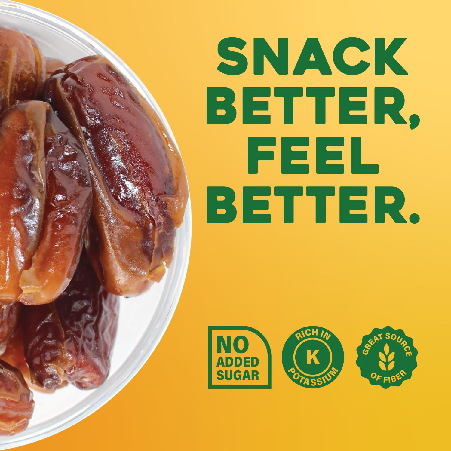 Sunbest Natural Deglet Noor Dates 5-lb bulk bag on kitchen shelf